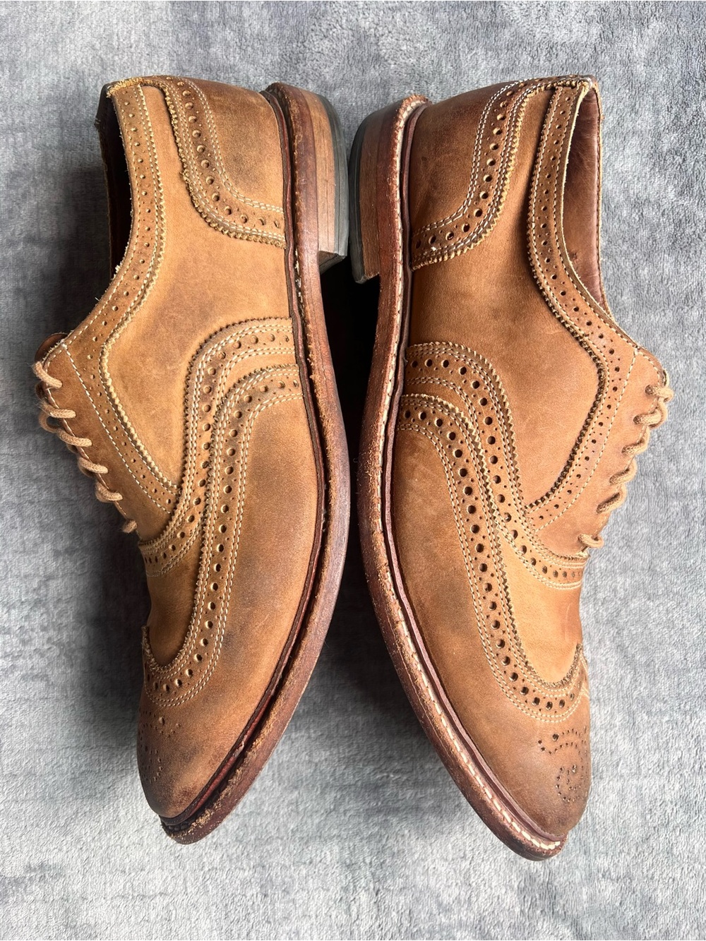 Allen Edmonds Neumok Oxford Men's Size 13 D Wingtip Brogue Brown Leather Shoes - Picture 8 of 16